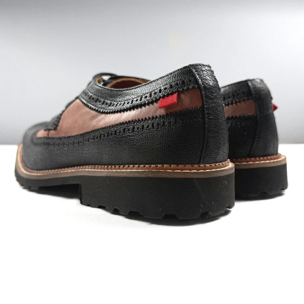 Marc‎ Joseph New York Mens Black Brown Leather Wingtip Lug Sole Oxfords 79018 9